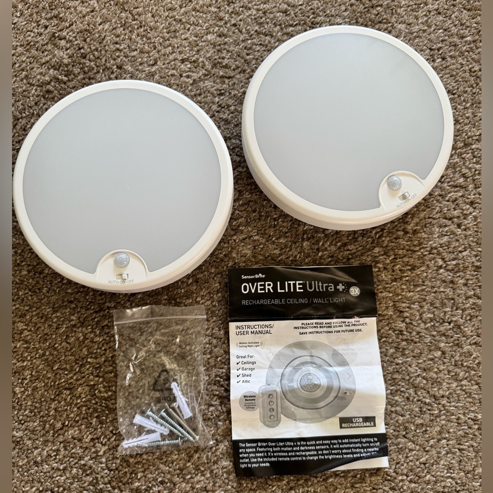 Sensor Brite Over Lite Ultra + Rechargeable Ceiling/ Wall Light